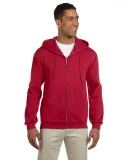 JERZEES 4999 Super Sweats Full Zip Hooded Sweatshi True Red