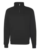 JERZEES 995 Adult New Blend Zip Cadet Collar Sweat Black