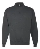 JERZEES 995 Adult New Blend Zip Cadet Collar Sweat Black Heather