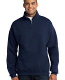 JERZEES 995 Adult New Blend Zip Cadet Collar Sweat in J. navy