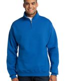 JERZEES 995 Adult New Blend Zip Cadet Collar Sweat in Royal