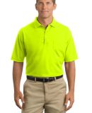 CornerStone Industrial Pocket Pique Polo CS402P in Safety yellow