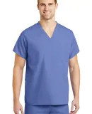 CornerStone Reversible V Neck Scrub Top CS501 Ceil Blue