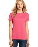 District Made 153 Ladies Perfect Weight Crew Tee D in Coral