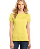 District Made 153 Ladies Perfect Weight Crew Tee D in Yellow