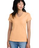 District Made DM1170L Ladies Perfect Weight V Neck in Apricot