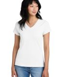 District Made DM1170L Ladies Perfect Weight V Neck in Bright white