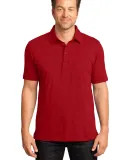 District Made 153 Mens Slub Polo DM350 Classic Red