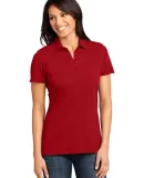 District Made DM450 Ladies Slub Polo  Classic Red