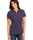 District Made DM450 Ladies Slub Polo  Eggplant