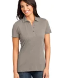 District Made DM450 Ladies Slub Polo  Frost Grey