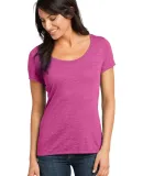 District Made 153 Ladies Textured Scoop Tee DM471 Pink Raspberry