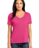 District Made 153 Ladies Modal Blend Relaxed V Nec Dark Fuchsia