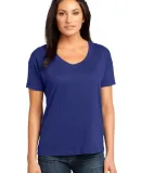 District Made 153 Ladies Modal Blend Relaxed V Nec Lapis Blue