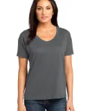 District Made 153 Ladies Modal Blend Relaxed V Nec Warm Grey