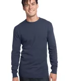 District Young Mens Long Sleeve Thermal DT118 Navy Heather