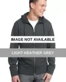 District Young Mens French Terry Full Zip Hoodie D Light Heather Grey