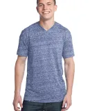 District Young Mens Tri Blend V Neck Tee DT142V Navy Hthr