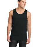 District Young Mens Cotton Ringer Tank DT1500 Black/Black