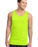 District Young Mens Cotton Ringer Tank DT1500 Neon Lime/Lime