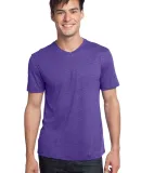 District Young Mens Textured Notch Crew Tee DT172 Purple