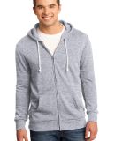 District Young Mens Core Fleece Full Zip Hoodie DT in Athletic hthr