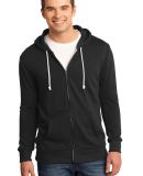 District Young Mens Core Fleece Full Zip Hoodie DT in Black