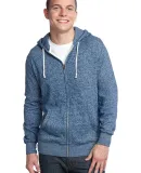 District Young Mens Marled Fleece Full Zip Hoodie  Mrld Storm Blu