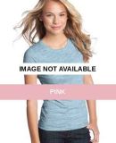 District Juniors Extreme Heather Cap Sleeve Crew T Pink