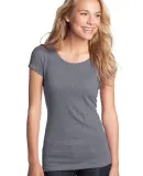 District Juniors Textured Girly Crew Tee DT270 Charcoal