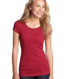 District Juniors Textured Girly Crew Tee DT270 New Red