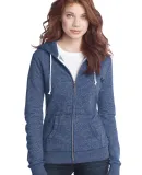 District Juniors Marled Fleece Full Zip Hoodie DT2 Mrld Storm Blu