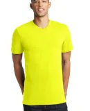 District Young Mens Concert V Neck Tee DT5500 Neon Yellow