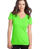 District Juniors Concert V Neck Tee DT5501 Neon Green