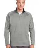 Sport Tek Sport Wick 14 Zip Fleece Pullover F243 in Silver/black