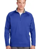 Sport Tek Sport Wick 14 Zip Fleece Pullover F243 in Tr royal/silvr