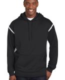 Sport Tek Tech Fleece Hooded Sweatshirt F246 in Black/white
