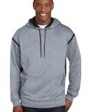 Sport Tek Tech Fleece Hooded Sweatshirt F246 in Grey hthr/blk