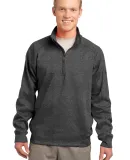 Sport Tek Tech Fleece 14 Zip Pullover F247 in Graphite hthr