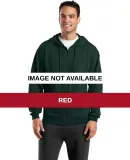 Sport Tek Full Zip Hooded Sweatshirt F258 Red
