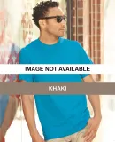 Fruit of the Loom Lofteez HD153 100 Cotton T Shirt Khaki