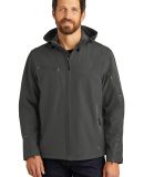 Port Authority Textured Hooded Soft Shell Jacket J in Charcoal