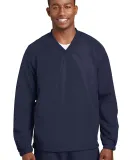 Sport Tek V Neck Raglan Wind Shirt JST72 in True navy