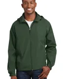 Sport Tek Hooded Raglan Jacket JST73 in Forest green