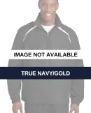 Sport Tek 12 Zip Wind Shirt JST75 True Navy/Gold