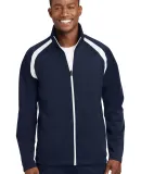 Sport Tek Tricot Track Jacket JST90 in True navy/whit