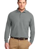 Port Authority Long Sleeve Silk Touch153 Polo K500 in Cool gray