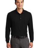 Port Authority Long Sleeve Silk Touch153 Polo with in Black