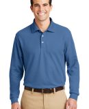 Port Authority Long Sleeve EZCotton153 Pique Polo  in Moonlight blue