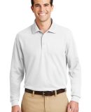 Port Authority Long Sleeve EZCotton153 Pique Polo  in White